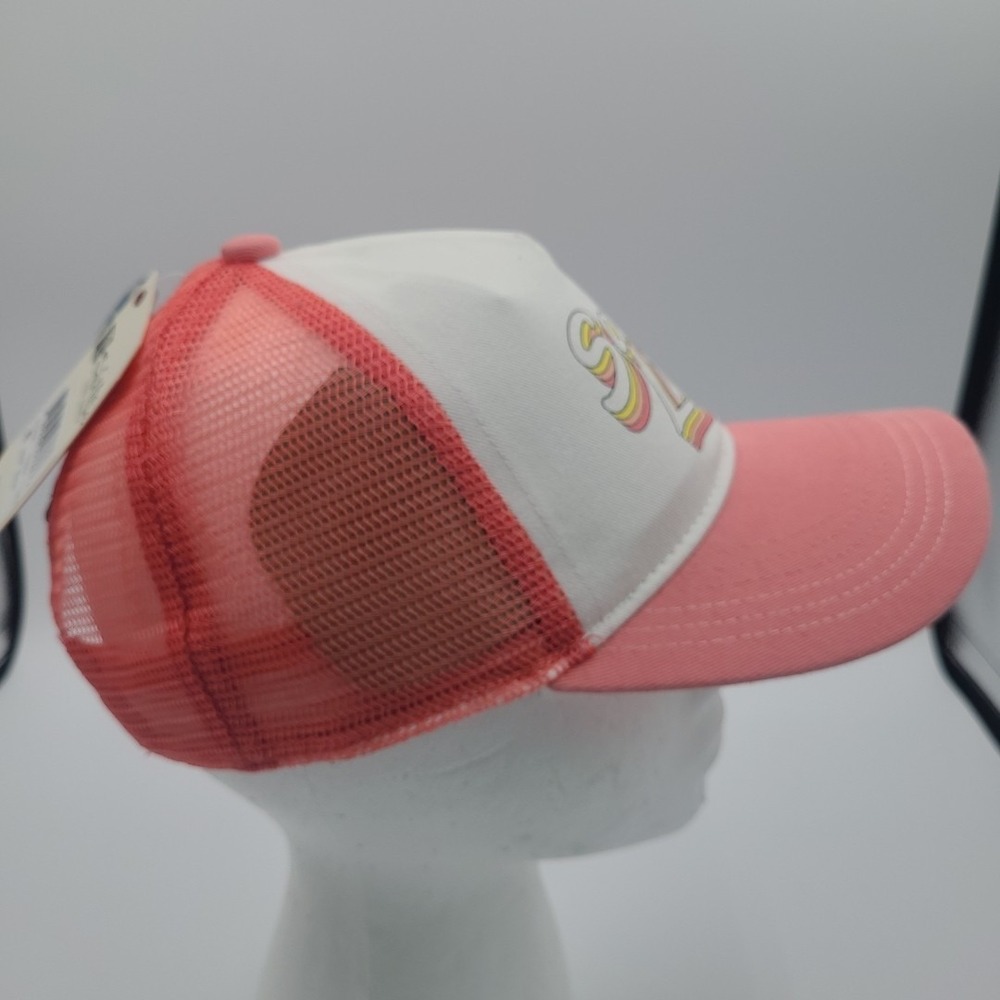 Salt Life Baseball Cap Hat Mesh Pink White Live Salty Snap Back Youth NEW - Picture 4 of 7